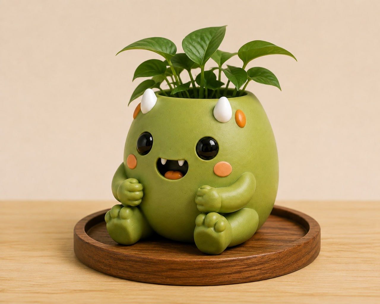 Concept C Cute Green Monster Planter